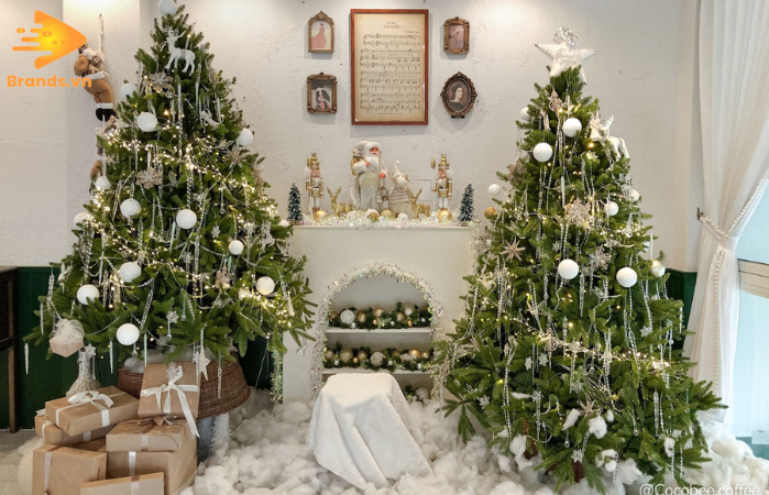 Quán Cafe Trang Trí Noel Brands.vn