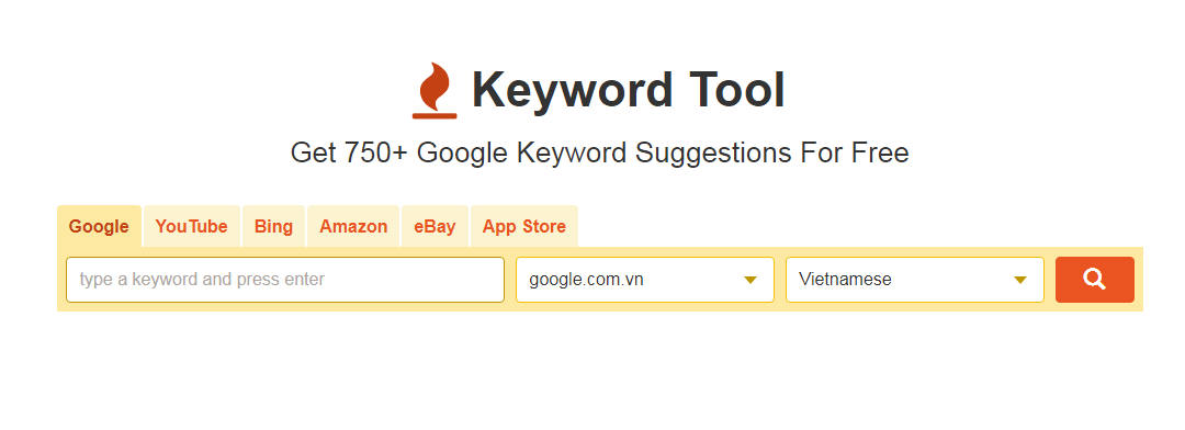 công cụ marketing online KeywordTool.io