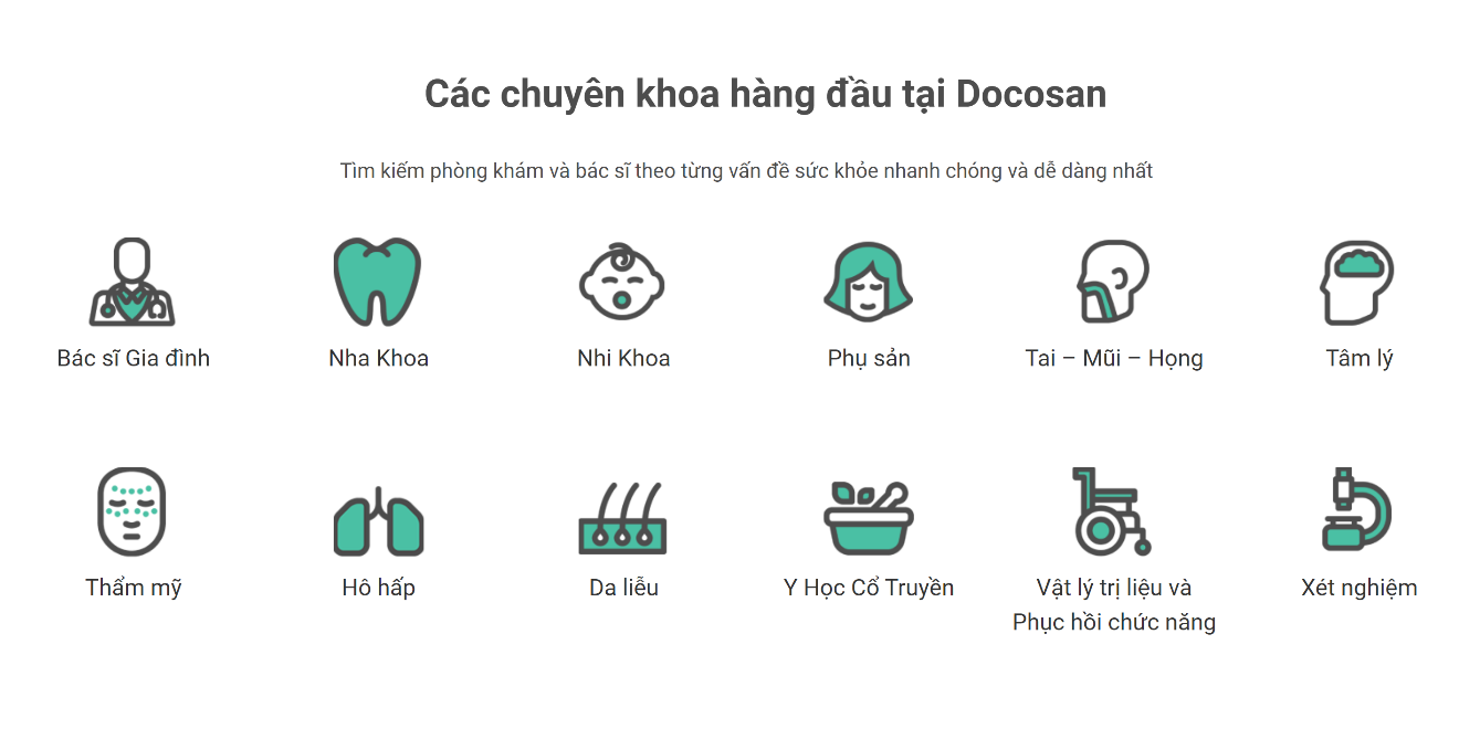 Sự đa dạng các chuyên khoa phục vụ tối đa nhu cầu của người bệnh