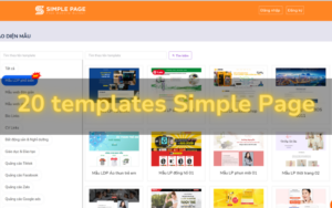 20 templates Simple Page free